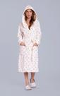 Roupao Adulto Fleece Lua Lua Owl Shines Poa Branco