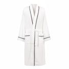Roupão Aveludado Trussardi Masculino M Domenico Branco filete cinza