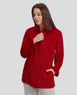 Roupão Curto Feminino Jacquard com Botões Vermelho Lohe