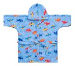 Roupão de banho bebe infantil bichinhos estampado c/capuz baby joy iii funny divertidos