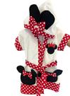 Roupão de banho Branco infantil Minnie tamanho P