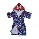 Roupão de Banho Infantil Personagens Homem Aranha com Capuz Tam P.
