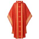 Roupão de igreja BLESSUME Priest Liturgical Chasuble vermelho poliéster