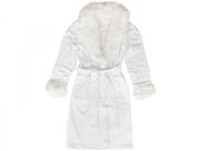 Roupão de Inverno Atlântica Sofisticata Premium - Feminino de Microfibra Branco