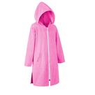 Roupão de toalha infantil com capuz Miss Shorthair com zíper rosa 11-13
