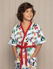 Roupão Felpudo Infantil Quimono Estampado Mickey P Lepper