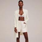Roupão Fem Hering Estampado em Fleece Off White KG4G1ASI