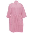 Roupão Feminino Inverno Microfibra Toque Aveludado Quentinho Unissex Tam P Rosa