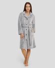 Roupão Feminino Jacquard com Lapela Marrom Lohe