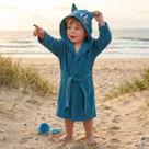 Roupão Infantil e Bebê Atoalhado Dragão Azul Tip Top