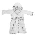 Roupão Infantil Tecebem Com Capuz Malha Plush Atoalhado Carlota 88% Algodão 12% Poliéster Branco