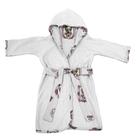 Roupão Infantil Tecebem Com Capuz Malha Plush Atoalhado Cristina 88% Algodão 12% Poliéster Branco