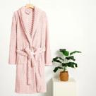Roupão Jacquard Cordas Sonhare Luxo Conforto M Rosa Peach