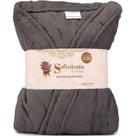 Roupão Microfibra Plush Inverno Frio Toque Macio Unissex Cor:Cinza UrbanoTamanho:M