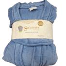 Roupão Microfibra Sofisticata Premium Azul Tamanho M.