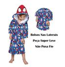 Roupão Spiderman Homem Aranha Lepper Licenciado com Capuz
