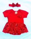 Roupas De Bebe Vestido Body Menina Raquel com Tiara