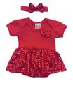 Roupas De Bebe Vestido Body Menina Raquel com Tiara