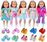 Roupas de boneca, vestido e acessórios para boneca de 18 polegadas ZITA ELEMENT, 11 unidades Roupas de boneca, vestido e acessórios para boneca de 18 polegadas ZITA ELEMENT, 11 unidades