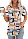 Roupas de verão femininas plus size, blusas de manga curta 3GG OFEEFAN Roupas de verão femininas plus size, blusas de manga curta 3GG OFEEFAN
