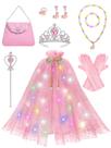 Roupas de vestir Princess Up Fuzmo Light Up para meninas de 3 a 6 anos