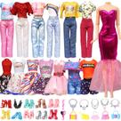 Roupas e acessórios de boneca para Barbie 28 peças feitas à mão Roupas e acessórios de boneca para Barbie 28 peças feitas à mão