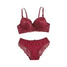 Roupas florais transparentes de duas peças com armação push up lingeries para mulher A2123