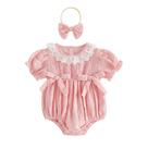 Roupas: macacão de verão TwoPumpkin Baby Girl com faixa de cabeça 12-18M