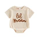 Roupas: macacão TwoPumpkin Baby Boy Little Brother de 3 a 6 meses