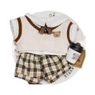 Roupas Para Bonecas De Pelúcia De 20cm, Estilo Escolar Elegante, Conjunto De Outono E Inverno De