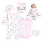 Roupas para bonecas Reborn Baby Doll, 22 polegadas, 5 peças