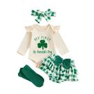 Roupas Rourufy My First St Patricks Day Baby Girl Outfit