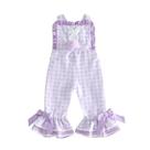 Roupas YINGISFITM Toddler Baby Girl, macacão de Páscoa, xadrez Roupas YINGISFITM Toddler Baby Girl, macacão de Páscoa, xadrez