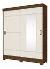 Roupeiro 02 Portas Deslizantes Castanho HP/Off White - Briz