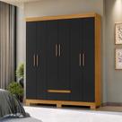 Roupeiro 150cm 6 Portas 2 Gavetas Sem Espelho - SSX Multicoisas
