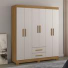 Roupeiro 6 Portas com 2 Gavetas Nt 5130 com Pé Flex