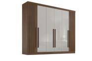 Roupeiro 6 Portas Ripado 6 Gavetas sem pés Da Vinci Plus - D' Doro