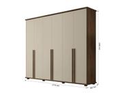 Roupeiro/Armário/Guarda Roupas/Organizador EST 6 Portas Com Puxadores em MDF e 5 Gavetas Cor Freijó/Off White Roupeiro/Armário/Guarda Roupas/Organizador EST 6 Portas Com Puxadores em MDF e 5 Gavetas Cor Freijó/Off White