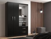 Roupeiro capelinha 2p e 2gav evidencia - black Roupeiro capelinha 2p e 2gav evidencia - black