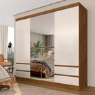 Roupeiro Casal Com Espelho 6 Portas Diplomata Freijó/off Premium - M.A Roupeiro Casal Com Espelho 6 Portas Diplomata Freijó/off Premium - M.A