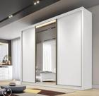 Roupeiro Casal Diamond 3 Portas com 1 Espelho e 6 Gavetas Novo Horizonte