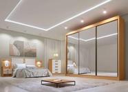 Roupeiro Casal Dubai 3 Portas Espelhadas e 6 Gavetas D'Doro Móveis Roupeiro Casal Dubai 3 Portas Espelhadas e 6 Gavetas D'Doro Móveis