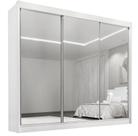 Roupeiro Casal Dubai 3 Portas Espelhadas e 6 Gavetas DDoro Móveis Roupeiro Casal Dubai 3 Portas Espelhadas e 6 Gavetas DDoro Móveis