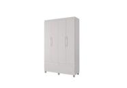 Roupeiro Casal Quarto Armário Guarda Roupa Organizador com 4 Portas e 2 Gavetas Romeu Primus - Branco