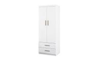 Roupeiro Chiara 2 Portas Branco Em Mdf - Phoenix Baby