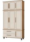 Roupeiro colonial Triplex House 3 portas alto cor Off white / Nature