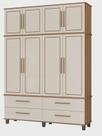 Roupeiro Colonial Triplex House 4 Portas Off White Nature