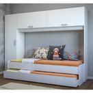 Roupeiro com Bicama Multimóveis para Colchão 190cm x 90cm Branca REF.1909 Roupeiro com Bicama Multimóveis para Colchão 190cm x 90cm Branca REF.1909