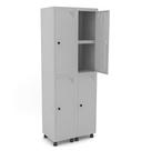 Roupeiro De Aço 4 Portas Grandes Insalubre Grp/f-502/4 Com Chave Cinza - Pandin