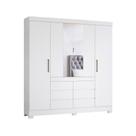 Roupeiro Espelhado Casal 4 Portas Vancouver Branco Roupeiro Espelhado Casal 4 Portas Vancouver Branco